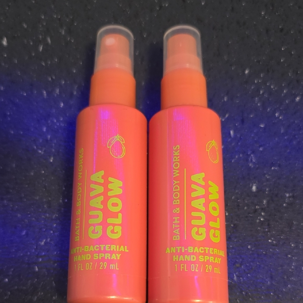 2 Pc Bath & Body Works Guava Glow Orange Hand Spray